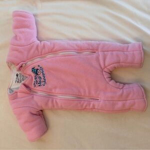Cozy Pink Fleece Baby Footie